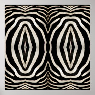 Fotografie eines echten Zebras Pelz Poster