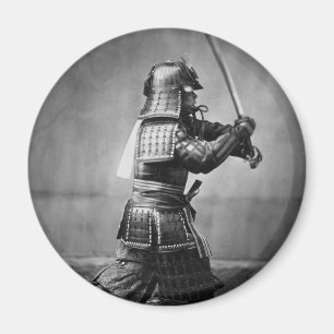 Fotografie eines Samurais C. 1860 Magnet