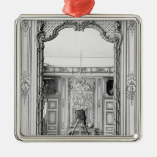 Fotografie eines Spiegels an Chateaude Versailles Silbernes Ornament