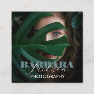 Fotografie Elegante Berufliche Kalligraphie Quadratische Visitenkarte
