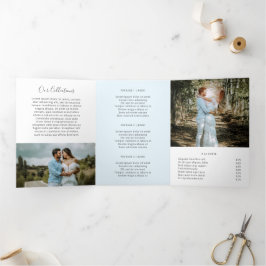 Fotografie Elegante Pastel Blue Trifold Broschüre