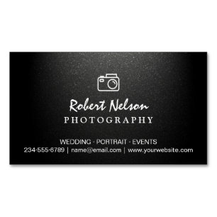 Fotografie Fotograf Kamera Einfach Matte Schwarz Magnetische Visitenkarte