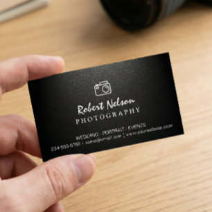 Fotografie Fotograf Kamera Einfach Matte Schwarz Magnetische Visitenkarte