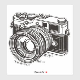 Fotografie Fotograf Schwarz DSLR-Kamera Aufkleber