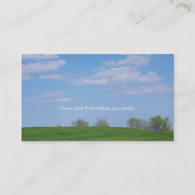 Fotografie-grünes Gras-Visitenkarte-Natur Visitenkarte (Vorderseite)