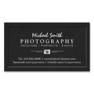 Fotografie Hochzeitsporträt Elegantes geprägtes Au Magnetische Visitenkarte