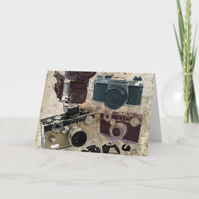 Fotografie in Not geratene Retrokamera Karte (Vorderseite)