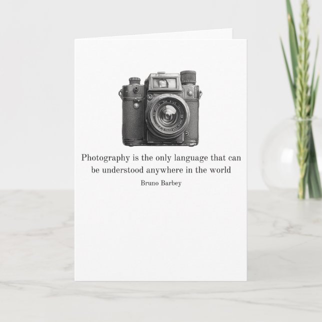 Fotografie ist die einzige Sprachgrüßkarte Dankeskarte (Vorderseite)