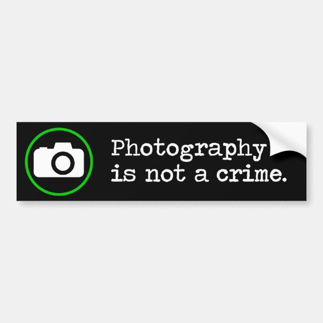 Fotografie ist nicht ein Verbrechen Autoaufkleber (Vorne)
