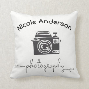 Fotografie Kamera Modernes Minimal Logo Grafik Kissen