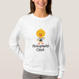 Fotografie-Küken-langer Hülsen-T - Shirt