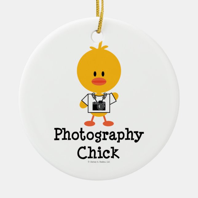 Fotografie-Küken-Verzierung Keramik Ornament (Vorne)