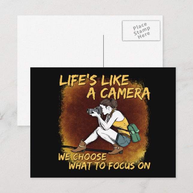 Fotografie - Leben wie ein Fotograf Postkarte (Vorne/Hinten)