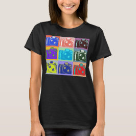Fotografie-lederfarbener Art-Kamera-Entwurf T-Shirt