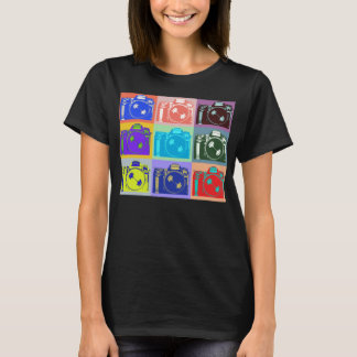 Fotografie-lederfarbener Art-Kamera-Entwurf T-Shirt
