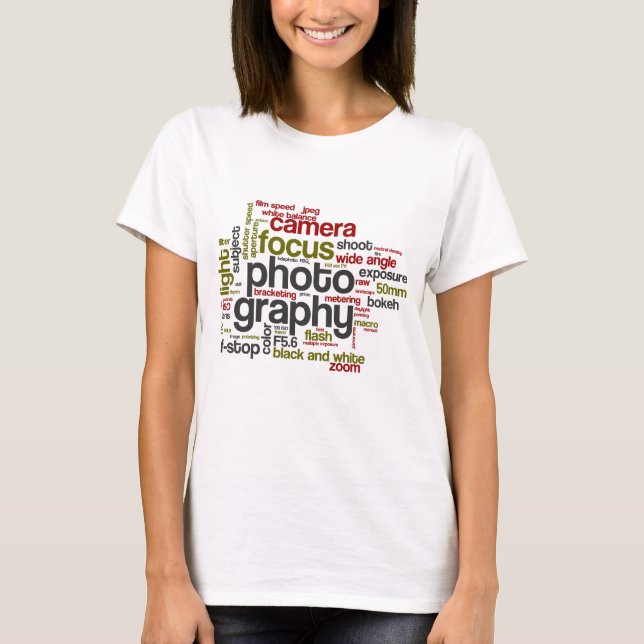 Fotografie Lingo Text Collage T-Shirt (Vorderseite)