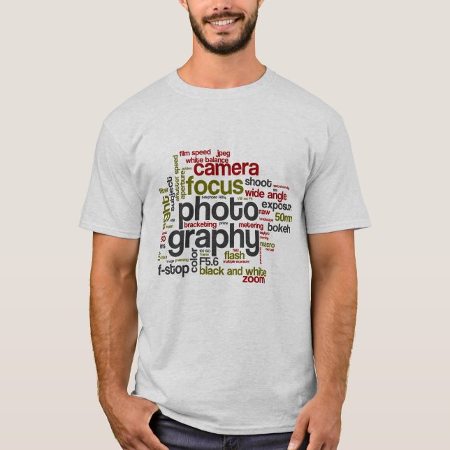 Fotografie Lingo Text Collage T-Shirt (Vorderseite)