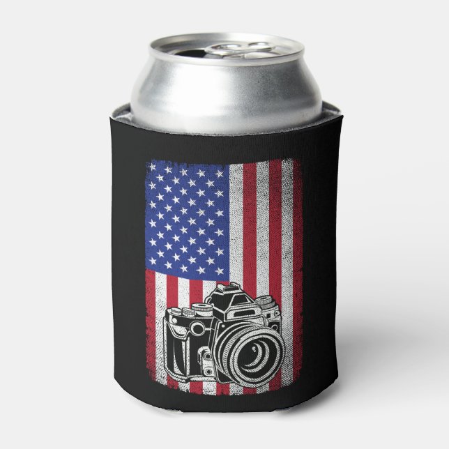 Fotografie Lover American Flag Dosenkühler (Kanne Vorderseite)