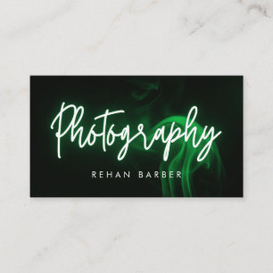 Fotografie Neon Grün Visitenkarte