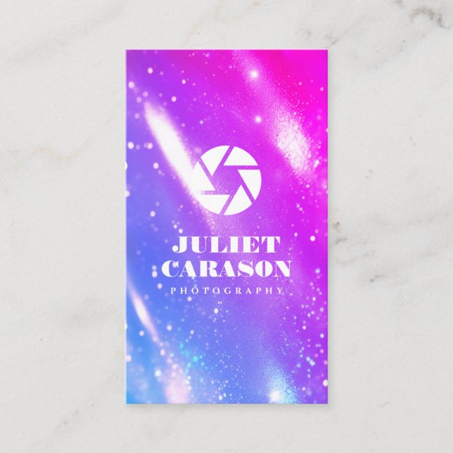 Fotografie Qr Code Holografie Visitenkarte (Vorderseite)