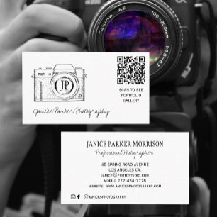 Fotografie QR CODE Kamera Fotograf Visitenkarte