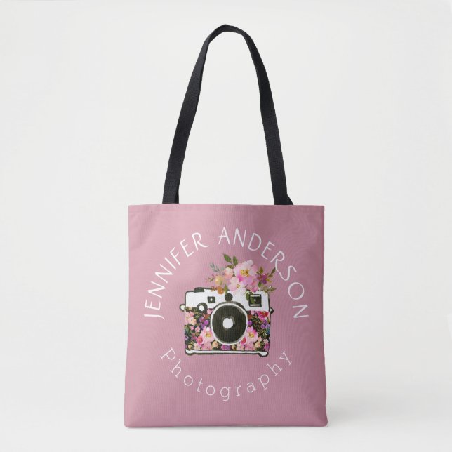 Fotografie Unternehmen Name Floral Camera Tasche (Vorderseite)