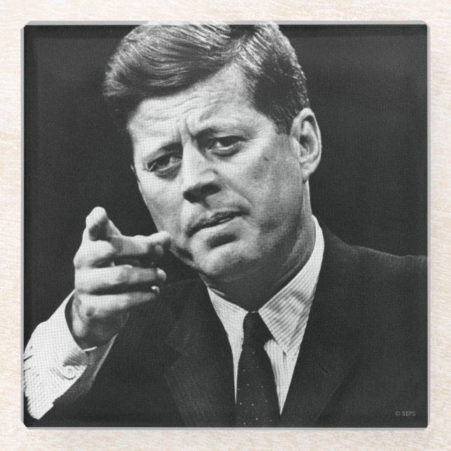 Fotografie von John F. Kennedy 3 Glasuntersetzer (Vorderseite)