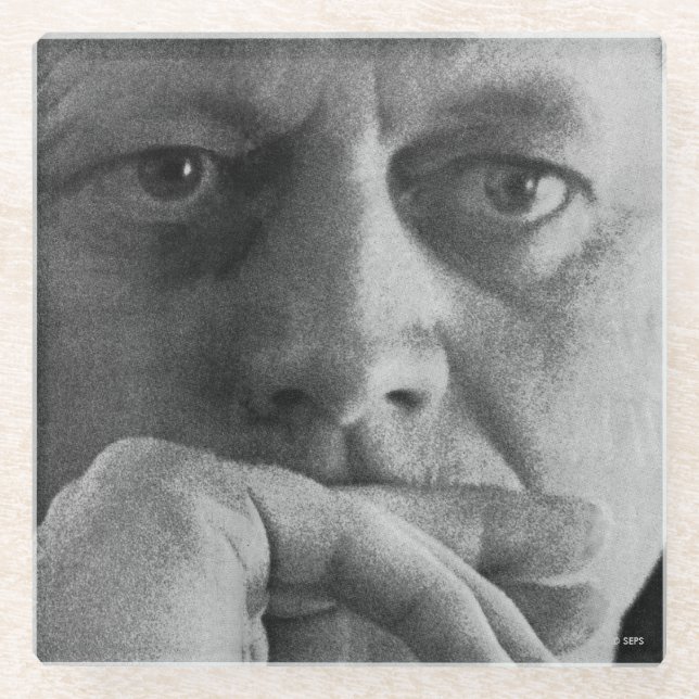 Fotografie von John F. Kennedy Glasuntersetzer (Vorderseite)