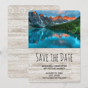 Fotografie von landschaftlicher Bergkulisse zur Ho Save The Date