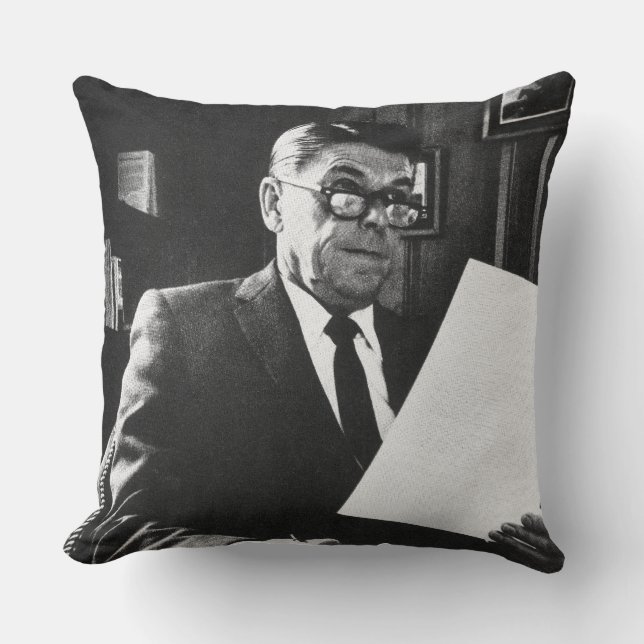Fotografie von Ronald Reagan Kissen (Vorderseite)