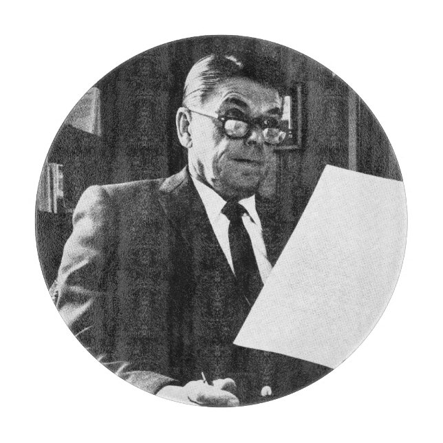 Fotografie von Ronald Reagan Schneidebrett (Vorderseite)