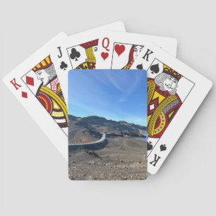 Fotografieren von vulkanischen Landschaften auf ei Spielkarten