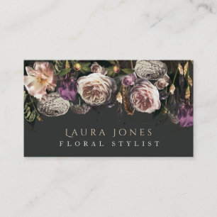 Fotografiert Blumenhaar Blume Florist Stylist Terminkarte