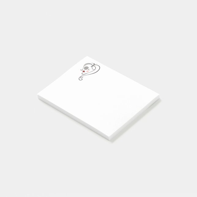 Fotografin Post-it Klebezettel (angewinkelt)