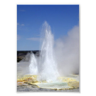 Fotografischer Druck-Yellowstone Geyser Fotodruck