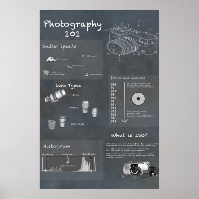 Fotografisches Infografik-Poster Poster (Vorne)