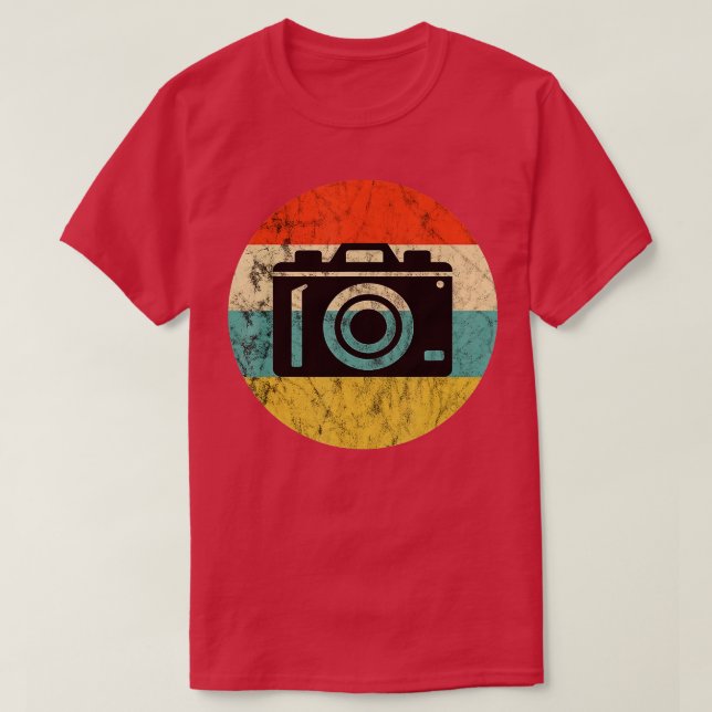 Fotografisches Vintages Retro-Sunset-Kamerasymbol- T-Shirt (Design vorne)