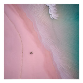 Fotografy Beach Sand Beige Neutral Pink Poster