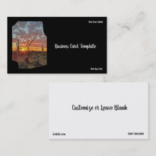 Fotografy Desert Sunset Business Card Visitenkarte