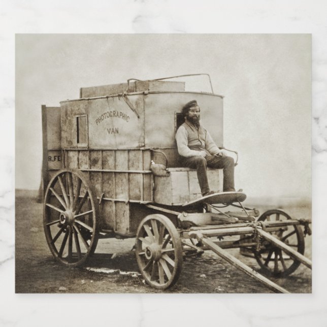 Fotografy Wagon Roger Fenton Foto Realism Alkoholflaschenetikett (Einzelnes Label)
