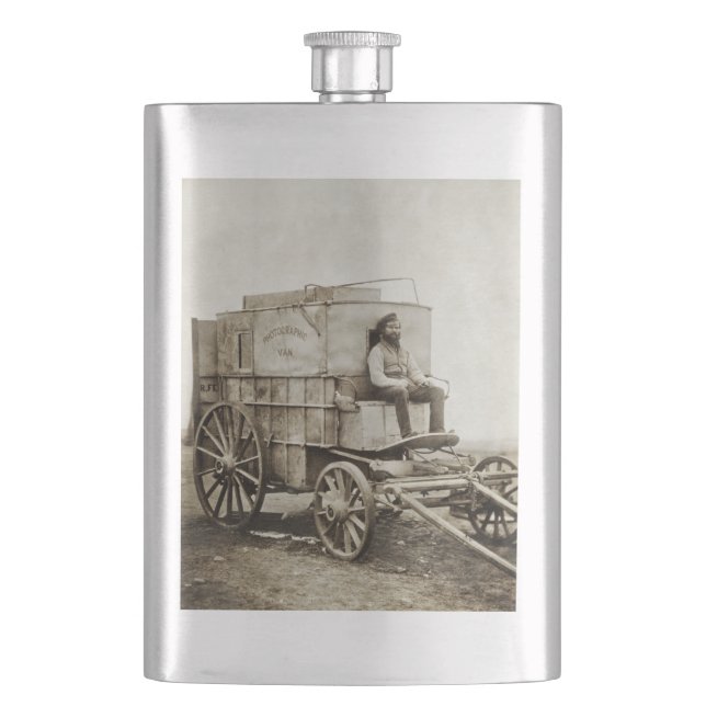Fotografy Wagon Roger Fenton Foto Realism Flachmann (Vorderseite)