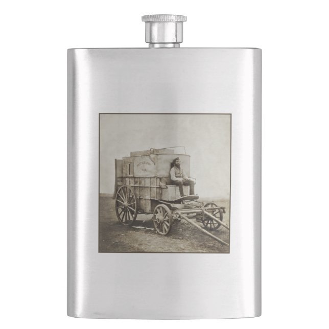 Fotografy Wagon Roger Fenton Foto Realism Flachmann (Vorderseite)