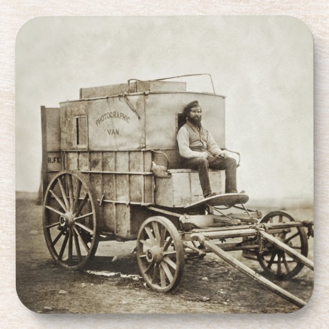 Fotografy Wagon Roger Fenton Foto Realism Getränkeuntersetzer (Vorderseite)