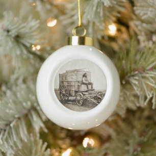 Fotografy Wagon Roger Fenton Foto Realism Keramik Kugel-Ornament