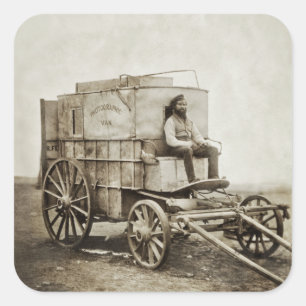 Fotografy Wagon Roger Fenton Foto Realism Quadratischer Aufkleber