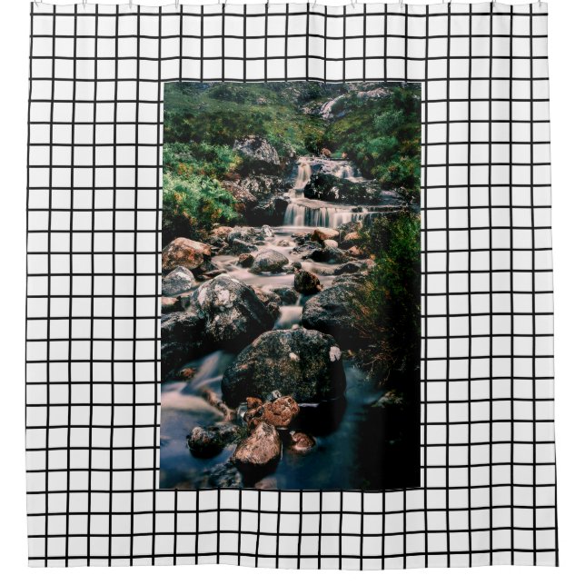 Fotografy WATERFALL STONS + Ihre Ideen Duschvorhang (Vorderseite)