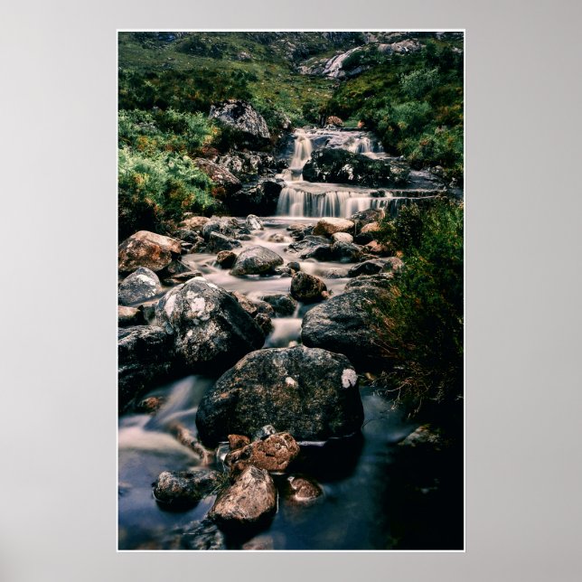 Fotografy WATERFALL STONS + Ihre Ideen Poster (Vorne)