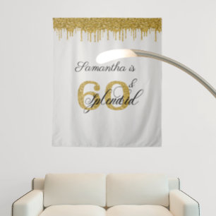 Fotohintergrund Fotobooth 60 Sechzigster Geburtsta Wandteppich
