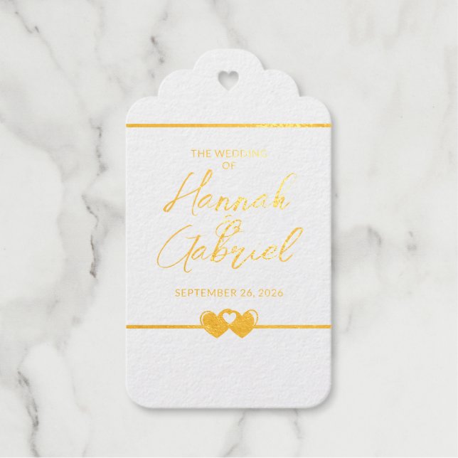 Fotohochzeit hinzufügen geschenkanhänger (Vorderseite)