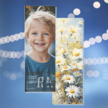 Fotojunge in Blau Doppelseitiges Floral hinzufügen